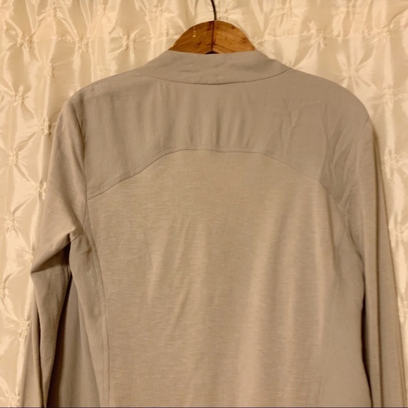 Babaton Gray Drape Front Asymmetrical Zip Lightweight Jacket - Picture 5 of 14